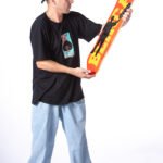 Shape Maple Pro model Diego Marques - 7.75 - Vermelho, Preto e Amarelo